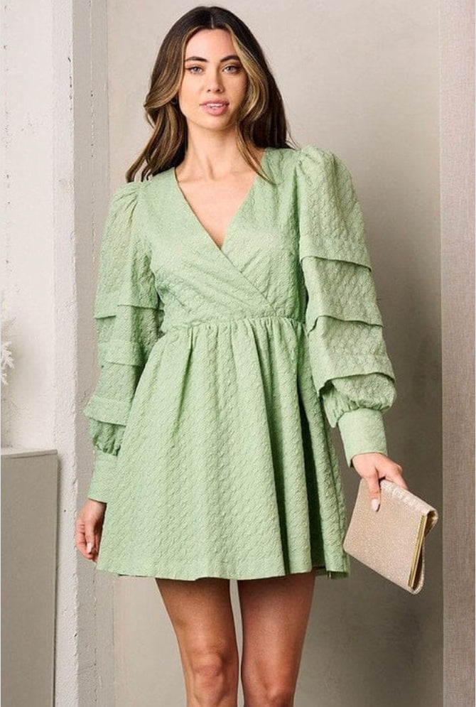 Sage Surplice Dress Sage Surplice Dress