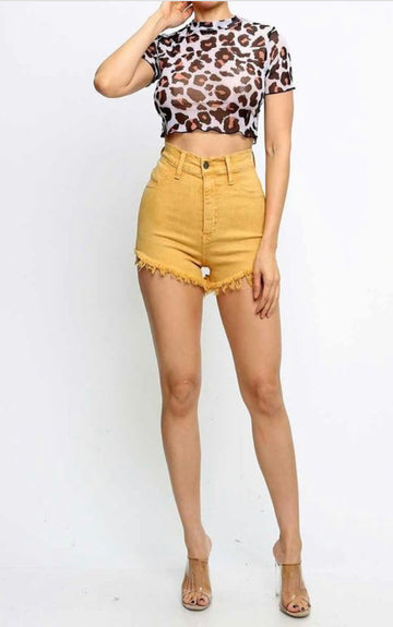 Mustard Extreme Stretch Shorts